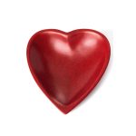 Soapstone Heart Dish - Dark Red