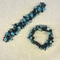 Fuzzy Turquoise and Black Bracelet