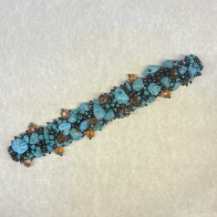 Fuzzy Turquoise and Bronze Bracelet