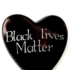 Soapstone Heart “Black Lives Matter”