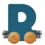 Wooden Letter Train- D