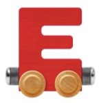 Wooden Letter Train- E