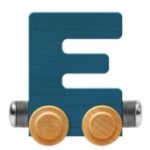 Wooden Letter Train- E