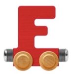 Wooden Letter Train- F