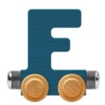 Wooden Letter Train- F