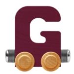 Wooden Letter Train- G