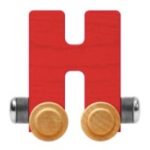 Wooden Letter Train- H
