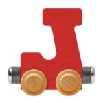 Wooden Letter Train- J