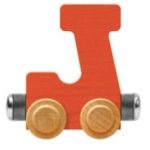 Wooden Letter Train- J