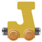Wooden Letter Train- J
