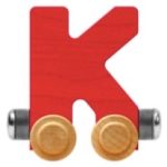Wooden Letter Train- K