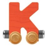 Wooden Letter Train- K
