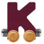 Wooden Letter Train- K