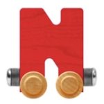 Wooden Letter Train- N