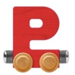Wooden Letter Train- P