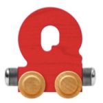 Wooden Letter Train- Q