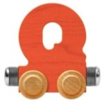 Wooden Letter Train- Q