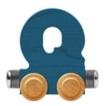 Wooden Letter Train- Q