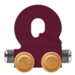 Wooden Letter Train- Q