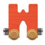 Wooden Letter Train- W