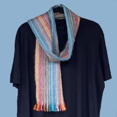 Alpaca Scarf Classic- Gray Striped