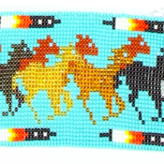 Beaded Galloping Horse Purse