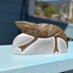 Serpentine Chameleon Sculpture